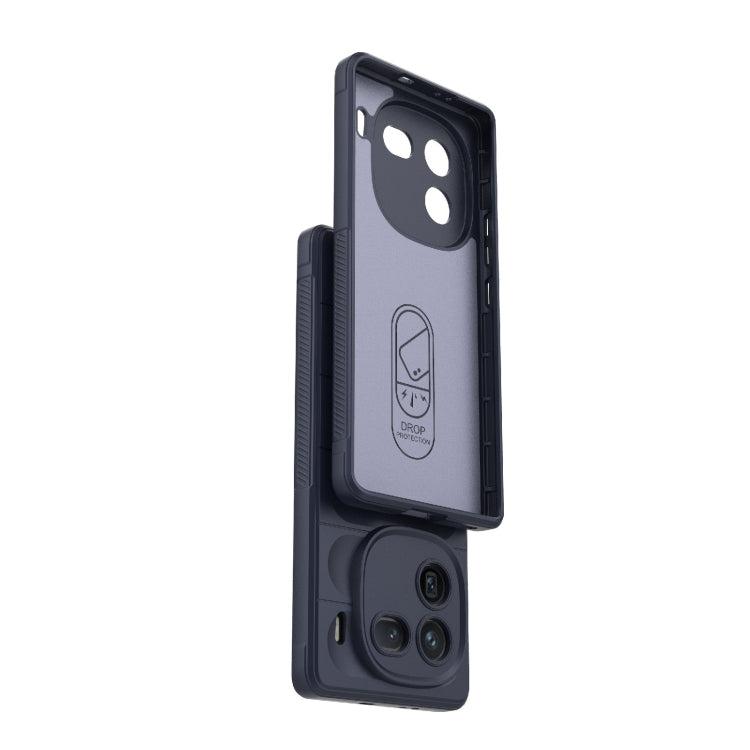 For vivo iQOO 12 Pro 5G Magic Shield TPU + Flannel Phone Case(Dark Blue) - iQOO 12 Pro Cases by buy2fix | Online Shopping UK | buy2fix