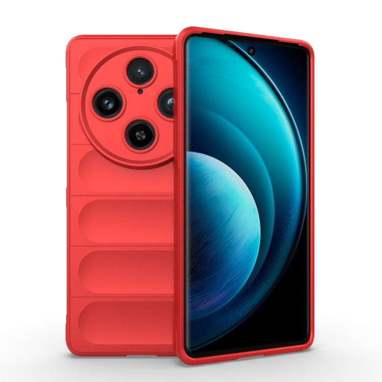 For vivo X100 Pro 5G Magic Shield TPU + Flannel Phone Case(Red) - X100 Pro Cases by buy2fix | Online Shopping UK | buy2fix