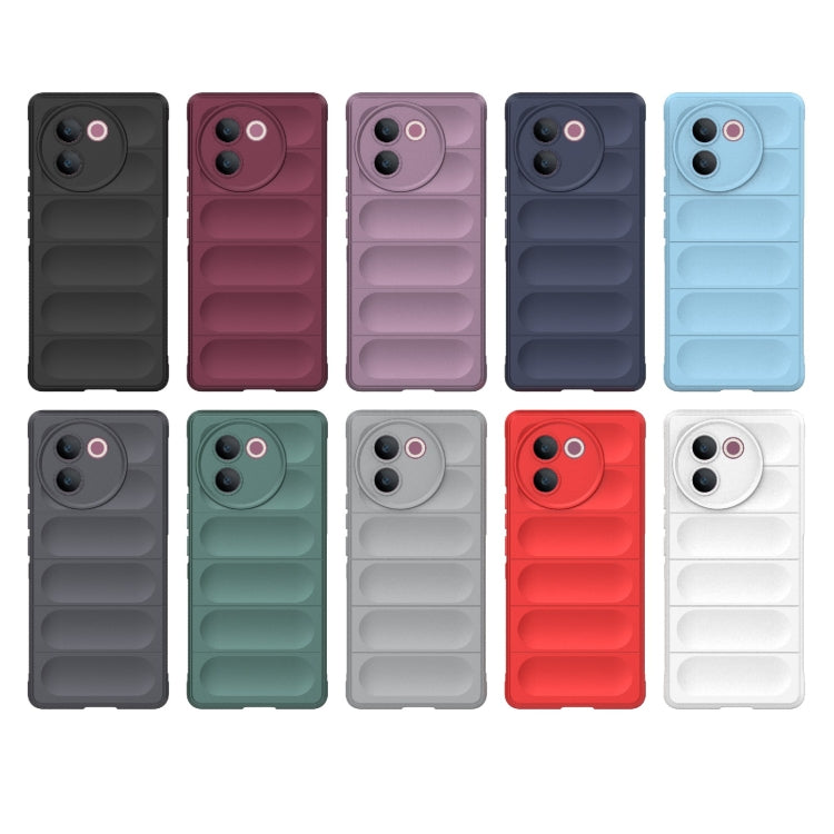 For vivo V30e 5G Global Magic Shield TPU + Flannel Phone Case(Grey) - vivo Cases by buy2fix | Online Shopping UK | buy2fix