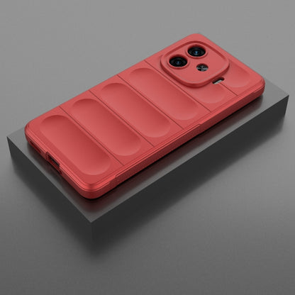 For vivo iQOO Z9 Turbo 5G Magic Shield TPU + Flannel Phone Case(Red) - vivo Cases by buy2fix | Online Shopping UK | buy2fix