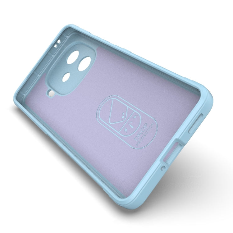 For vivo iQOO Z9 Turbo 5G Magic Shield TPU + Flannel Phone Case(Dark Blue) - vivo Cases by buy2fix | Online Shopping UK | buy2fix