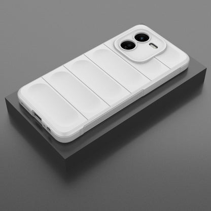 For vivo iQOO Z9X 5G Magic Shield TPU + Flannel Phone Case(White) - vivo Cases by buy2fix | Online Shopping UK | buy2fix