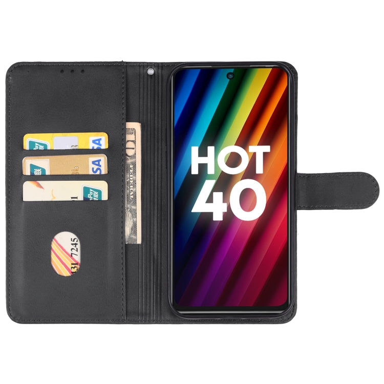 For Infinix Hot 40 Leather Phone Case(Black) - Infinix Cases by buy2fix | Online Shopping UK | buy2fix