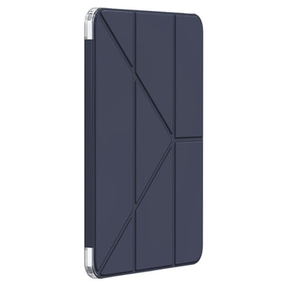 For iPad Pro 13 2024 Mutural Deformation Stand Smart Leather Tablet Case(Dark Blue) - iPad Pro 13 2024 Cases by Mutural | Online Shopping UK | buy2fix