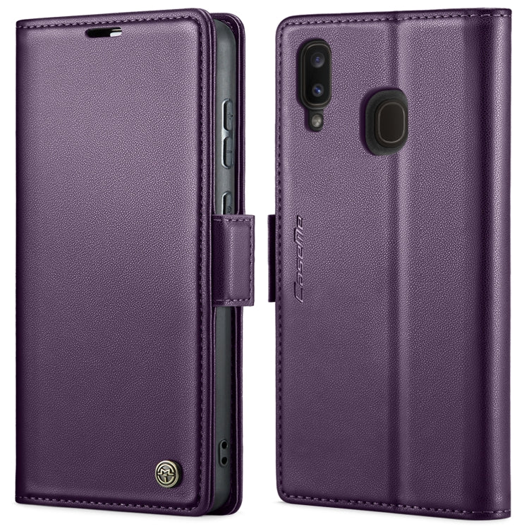 For Samsung Galaxy A40 CaseMe 023 Butterfly Buckle Litchi Texture RFID Anti-theft Leather Phone Case(Pearly Purple) - Galaxy Phone Cases by CaseMe | Online Shopping UK | buy2fix