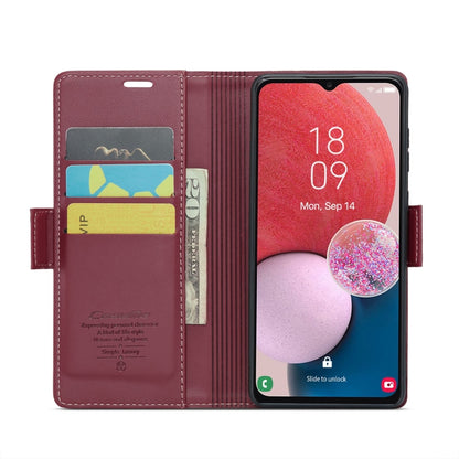 For Samsung Galaxy A13 4G/5G/A04s/A04/M13 5G CaseMe 023 Butterfly Buckle Litchi Texture RFID Anti-theft Leather Phone Case(Wine Red) - Galaxy Phone Cases by CaseMe | Online Shopping UK | buy2fix