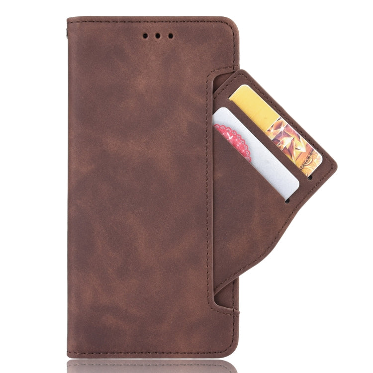 For Motorola Moto G52J 5G Skin Feel Calf Texture Card Slots Leather Phone Case(Brown) - Motorola Cases by buy2fix | Online Shopping UK | buy2fix