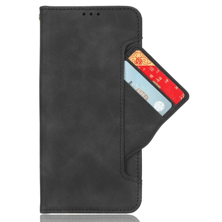 For Motorola Moto G84 5G Skin Feel Calf Texture Card Slots Leather Phone Case(Black) - Motorola Cases by buy2fix | Online Shopping UK | buy2fix