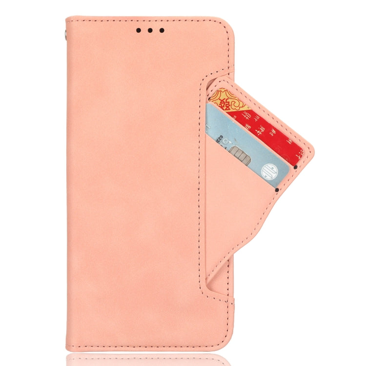 For Google Pixel 8 Pro Skin Feel Calf Texture Card Slots Leather Phone Case(Pink) - Google Cases by buy2fix | Online Shopping UK | buy2fix