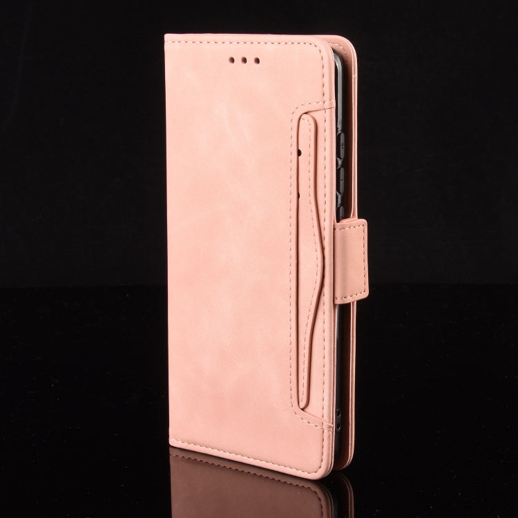 For Google Pixel 9 Skin Feel Calf Texture Card Slots Leather Phone Case(Pink) - Google Cases by buy2fix | Online Shopping UK | buy2fix