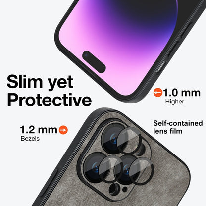 For iPhone 11 Pro Max Skin Feel Leather MagSafe Magnetic Phone Case(Grey) - iPhone 11 Pro Max Cases by buy2fix | Online Shopping UK | buy2fix