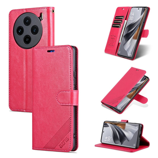 For vivo X100 5G AZNS Sheepskin Texture Flip Leather Phone Case(Red) - vivo Cases by AZNS | Online Shopping UK | buy2fix