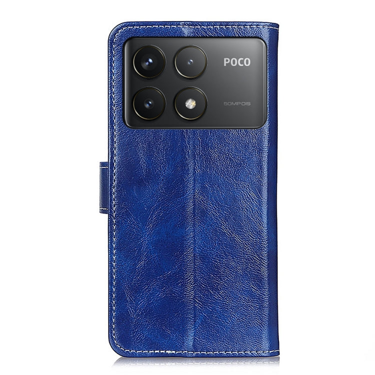 For Xiaomi Redmi K70 5G / K70 Pro 5G Retro Crazy Horse Texture Leather Phone Case(Blue) - K70 Cases by buy2fix | Online Shopping UK | buy2fix