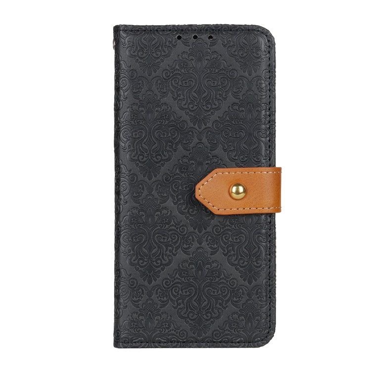 For Xiaomi Redmi Note 13 Pro 4G/Poco M6 Pro 4G European Floral Embossed Leather Phone Case(Black) - Note 13 Pro Cases by buy2fix | Online Shopping UK | buy2fix