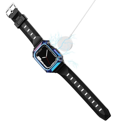 Armor Case Integrated TPU Watch Band For Apple Watch Ultra 49mm(Blue) - Watch Bands by buy2fix | Online Shopping UK | buy2fix