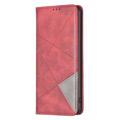 For Xiaomi Redmi Note 13 Pro 5G Rhombus Texture Magnetic Leather Phone Case(Red) - Xiaomi Cases by buy2fix | Online Shopping UK | buy2fix