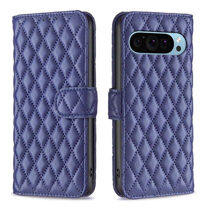 For Google Pixel 9 Diamond Lattice Wallet Leather Flip Phone Case(Blue) - Google Cases by buy2fix | Online Shopping UK | buy2fix