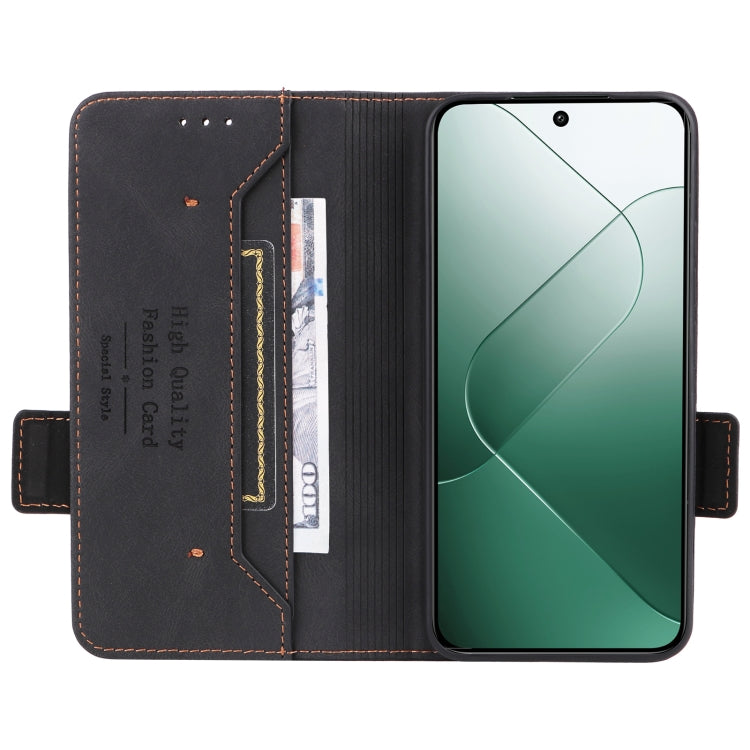 For Xiaomi 14 Magnetic Clasp Leather Phone Case(Black) - 14 Cases by buy2fix | Online Shopping UK | buy2fix
