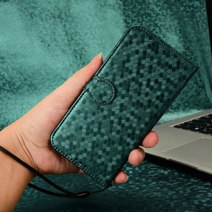 For Xiaomi Redmi Note 13 Pro+ 5G Honeycomb Dot Texture Leather Phone Case(Green) - Note 13 Pro+ Cases by buy2fix | Online Shopping UK | buy2fix