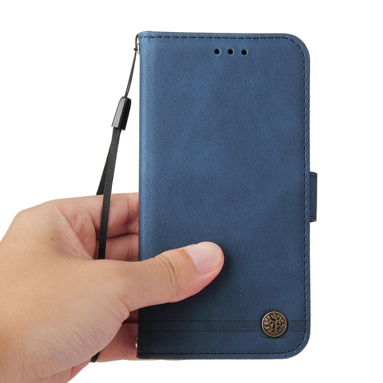 For Xiaomi Redmi K70 / K70 Pro Skin Feel Life Tree Metal Button Leather Phone Case(Blue) - K70 Pro Cases by buy2fix | Online Shopping UK | buy2fix