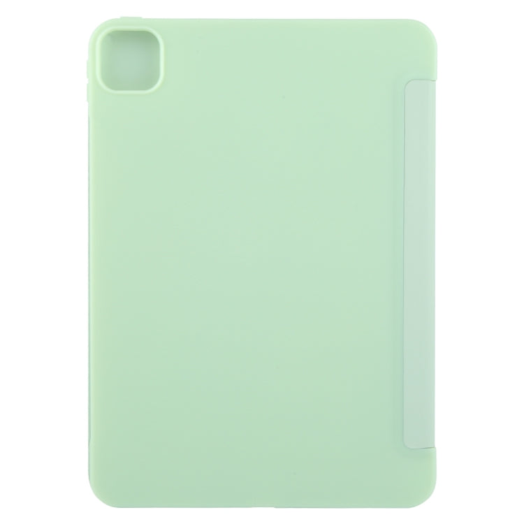 For iPad Air 11 2024 GEBEI 3-folding Holder Shockproof Flip Leather Tablet Case(Green) - iPad Air 11 2024 Cases by GEBEI | Online Shopping UK | buy2fix