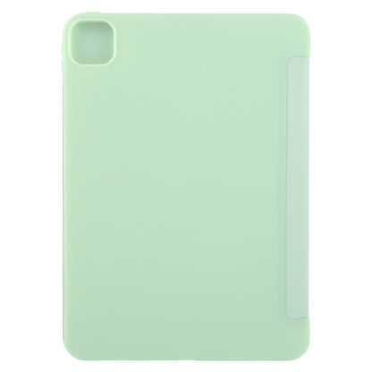 For iPad Air 11 2025 / 2024 GEBEI 3-folding Holder Shockproof Flip Leather Tablet Case(Green) - iPad Air 11 2025 / 2024 Cases by GEBEI | Online Shopping UK | buy2fix