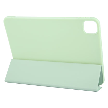 For iPad Air 11 2025 / 2024 GEBEI 3-folding Holder Shockproof Flip Leather Tablet Case(Green) - iPad Air 11 2025 / 2024 Cases by GEBEI | Online Shopping UK | buy2fix