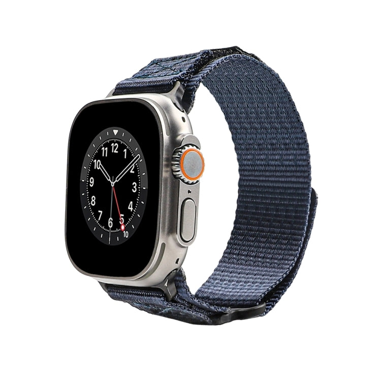 Nylon Two Section Watch Band For Apple Watch Ultra 2 49mm(Blue) - Watch Bands by buy2fix | Online Shopping UK | buy2fix