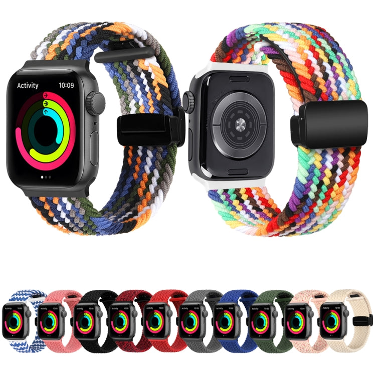 Magnetic Fold Clasp Woven Watch Band For Apple Watch 5 40mm(Starlight Color) - Watch Bands by buy2fix | Online Shopping UK | buy2fix