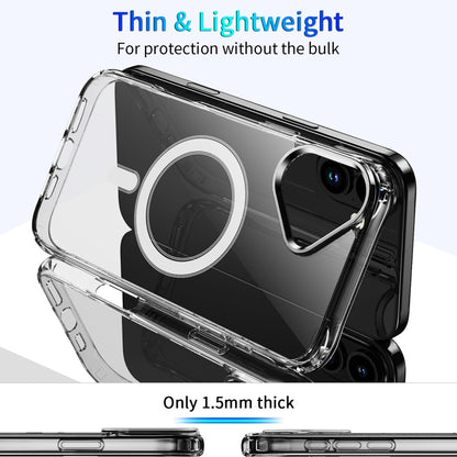 For iPhone 16 Four Corner Airbags MagSafe Magnetic Phone Case(Transparent) - iPhone 16 Cases by buy2fix | Online Shopping UK | buy2fix