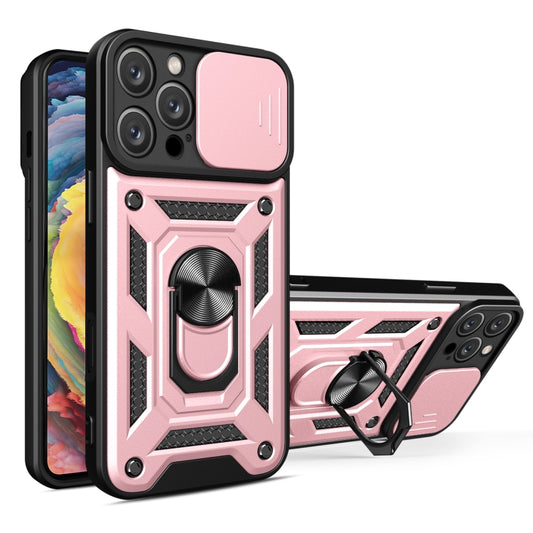 For iPhone 16 Pro Max Sliding Camera Cover Design TPU+PC Phone Case(Rose Gold) - iPhone 16 Pro Max Cases by buy2fix | Online Shopping UK | buy2fix