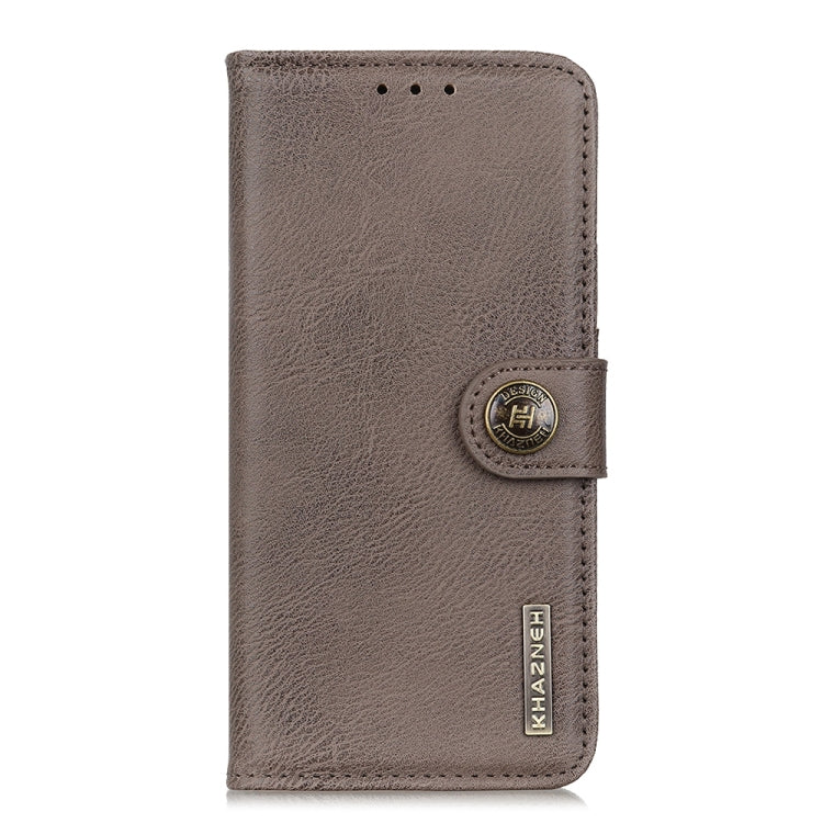 For Xiaomi 14 Ultra KHAZNEH Cowhide Texture Flip Leather Phone Case(Khaki) - 14 Ultra Cases by buy2fix | Online Shopping UK | buy2fix