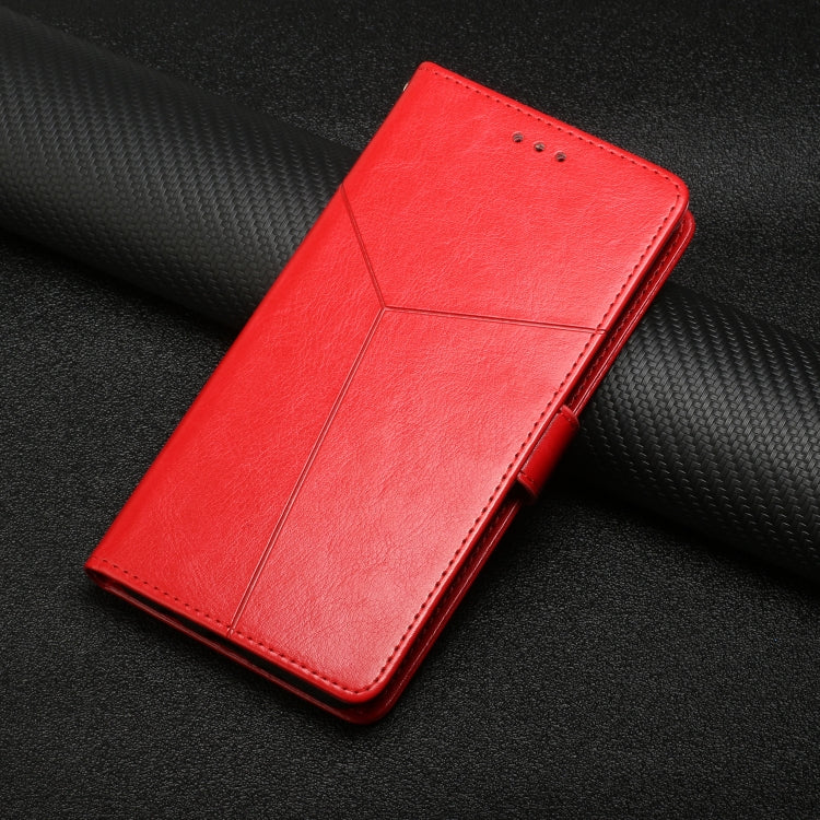 For iPhone 16 Pro Max HT01 Y-shaped Pattern Flip Leather Phone Case(Red) - iPhone 16 Pro Max Cases by buy2fix | Online Shopping UK | buy2fix