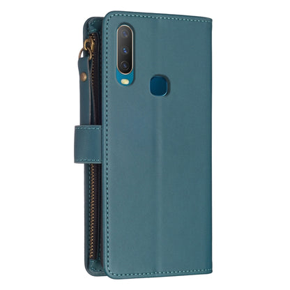 For vivo Y11 / Y15 / Y12 / Y17 9 Card Slots Zipper Wallet Leather Flip Phone Case(Green) - vivo Cases by buy2fix | Online Shopping UK | buy2fix
