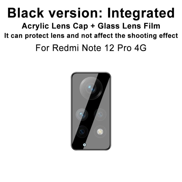 For Xiaomi Redmi Note 12 Pro 4G imak High Definition Integrated Glass Lens Film Black Version - For Xiaomi by imak | Online Shopping UK | buy2fix