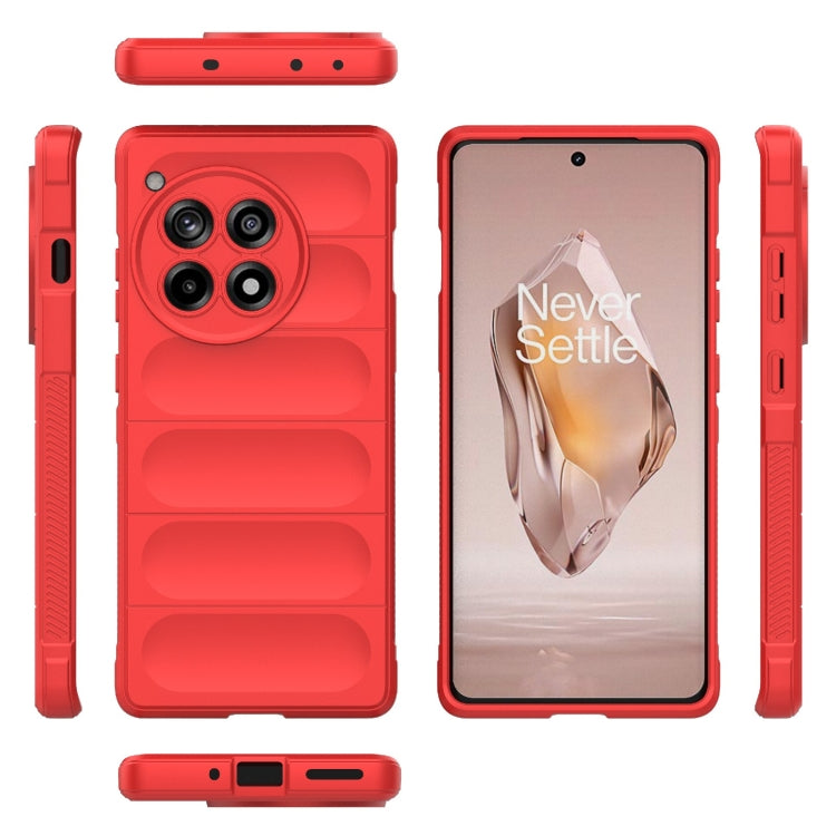 For OnePlus Ace 3 5G Magic Shield TPU + Flannel Phone Case(Red) - OnePlus Cases by buy2fix | Online Shopping UK | buy2fix