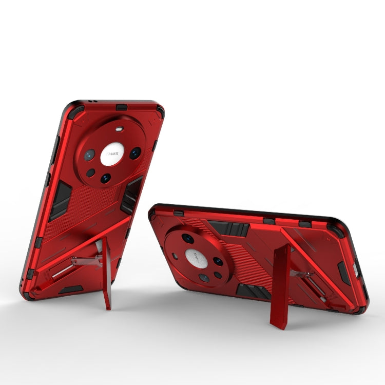 For Huawei Mate 60 Pro Punk Armor 2 in 1 PC + TPU Phone Case with Holder(Red) - Huawei Cases by buy2fix | Online Shopping UK | buy2fix