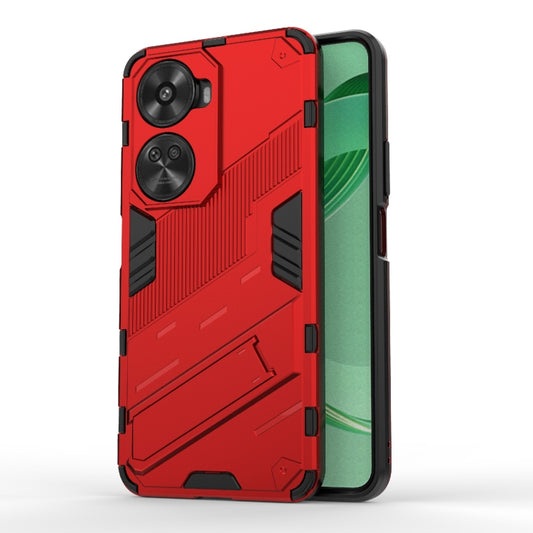 For Huawei nova 11 SE Punk Armor 2 in 1 PC + TPU Phone Case with Holder(Red) - Huawei Cases by buy2fix | Online Shopping UK | buy2fix