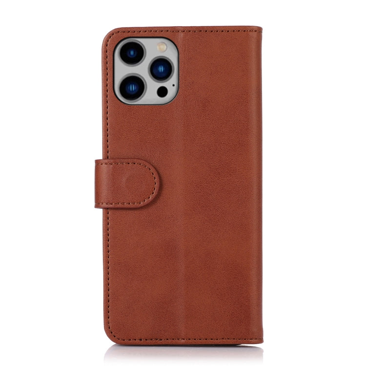 For iPhone 16 Pro Cow Texture Leather Phone Case(Brown) - iPhone 16 Pro Cases by buy2fix | Online Shopping UK | buy2fix