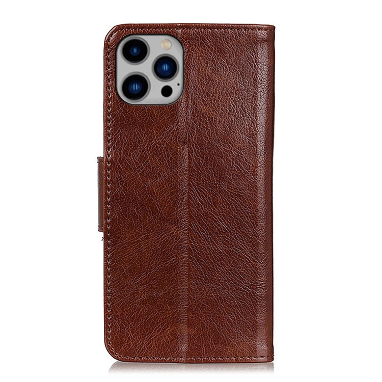 For iPhone 16 Pro Max Nappa Texture Leather Case(Brown) - iPhone 16 Pro Max Cases by buy2fix | Online Shopping UK | buy2fix