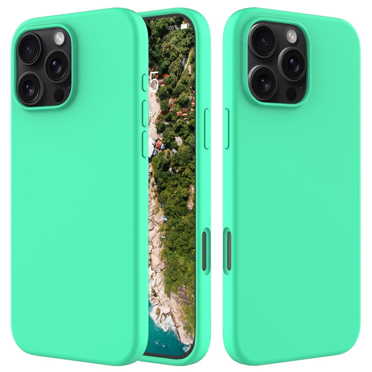 For iPhone 16 Pro Solid Color Silicone Phone Case(Green) - More iPhone Cases by buy2fix | Online Shopping UK | buy2fix