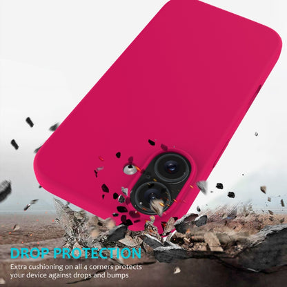 For iPhone 16 Plus Solid Color Silicone Phone Case(Rose Red) - More iPhone Cases by buy2fix | Online Shopping UK | buy2fix