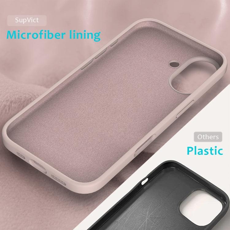 For iPhone 16 Plus Solid Color Silicone Phone Case(Sand Pink) - More iPhone Cases by buy2fix | Online Shopping UK | buy2fix