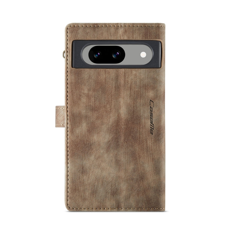 For Google Pixel 8a CaseMe C30 Multifunctional Leather Phone Case(Brown) - Google Cases by CaseMe | Online Shopping UK | buy2fix