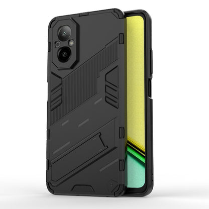 For Realme C67 4G Global Punk Armor 2 in 1 PC + TPU Phone Case with Holder(Black) - Realme Cases by buy2fix | Online Shopping UK | buy2fix