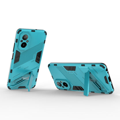 For Realme C67 4G Global Punk Armor 2 in 1 PC + TPU Phone Case with Holder(Blue) - Realme Cases by buy2fix | Online Shopping UK | buy2fix