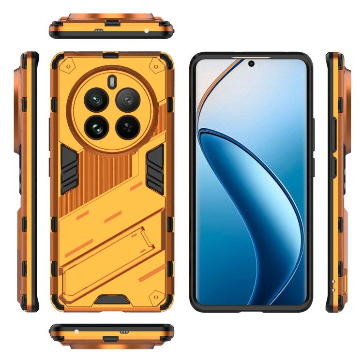 For Realme 12 Pro 5G Global Punk Armor 2 in 1 PC + TPU Phone Case with Holder(Orange) - Realme Cases by buy2fix | Online Shopping UK | buy2fix