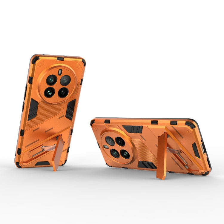 For Realme 12 Pro 5G Global Punk Armor 2 in 1 PC + TPU Phone Case with Holder(Orange) - Realme Cases by buy2fix | Online Shopping UK | buy2fix