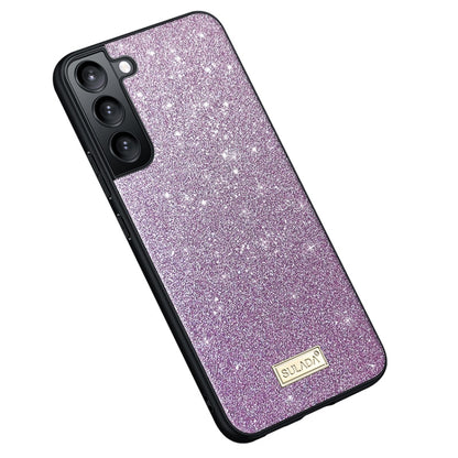 For Samsung Galaxy S24 5G SULADA Glittery TPU + Handmade Leather Phone Case(Purple) - Galaxy S24 5G Cases by SULADA | Online Shopping UK | buy2fix