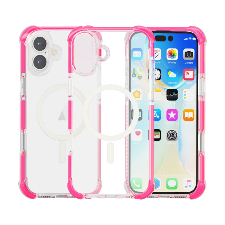 For iPhone 16 Acrylic Magsafe Magnetic Shockproof Phone Case(Pink) - iPhone 16 Cases by buy2fix | Online Shopping UK | buy2fix